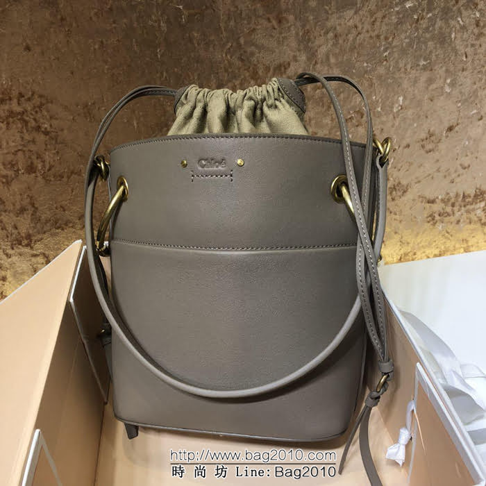 Chloe克洛伊 最新 進口小牛皮Roy系列 小號水桶包  ypk1011